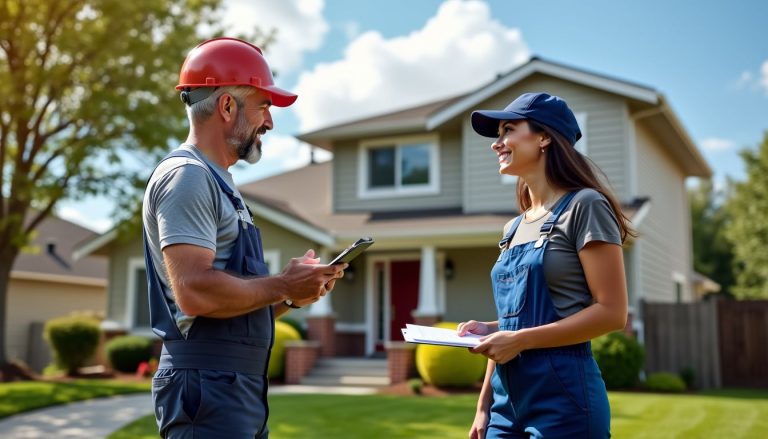 Friendly roofers offering free estimates for your home improvement needs!