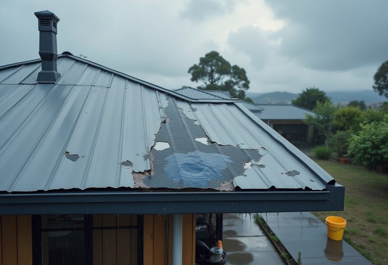 Dealing with a flat roof leak during a rainy day can be challenging. Time to get it repaired!