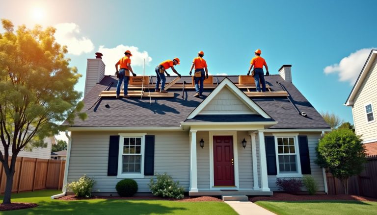 Roofing teamwork in action: How long does it take to roof a house? With a skilled crew, it’s often just a matter of days!