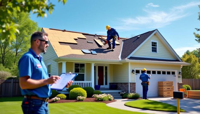Discover how to get insurance to pay for roof replacement as professionals assess and repair this home's roof. - Stonecreek Roofing Discover how to get insurance to pay for roof replacement as professionals assess and repair this home's roof.