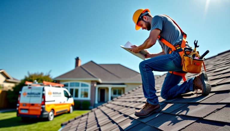 When learning how to pick a roofing contractor, consider their attention to detail and reliability, as shown by this professional at work.