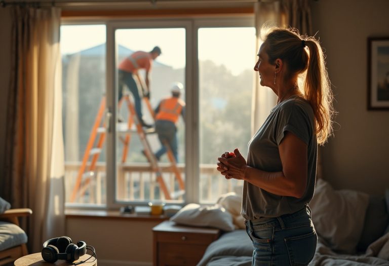 Contemplating the question: should I stay home during roof replacement as the crew works diligently outside?