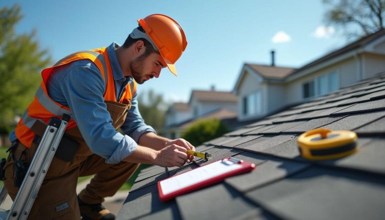 A dedicated worker on a mission to repair a leaking roof, ensuring homes stay dry and protected.