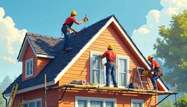 Roof and Siding Repair Everything You Need to Know - Stonecreek Roofing Skilled workers focus on roof and siding repair, ensuring the home remains sturdy and weatherproof.