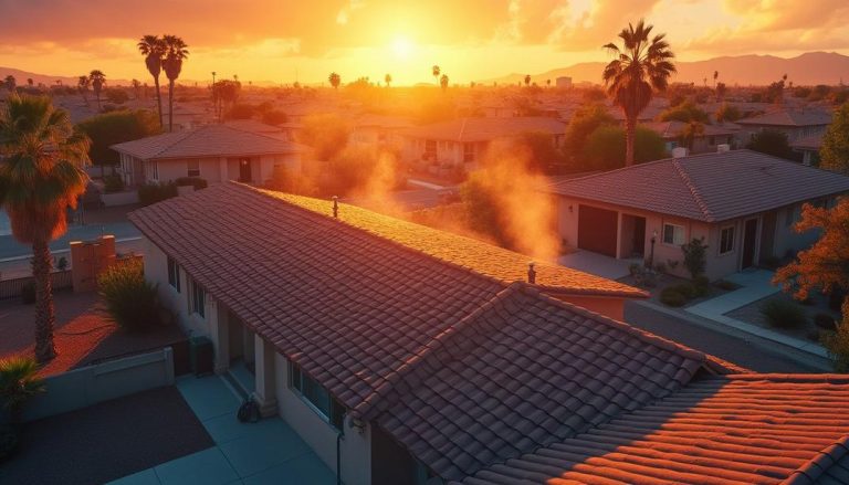 Baking under the sweltering sun, roofs in Mesa face the challenge: How Mesa’s Extreme Heat Affects Roof Lifespan.